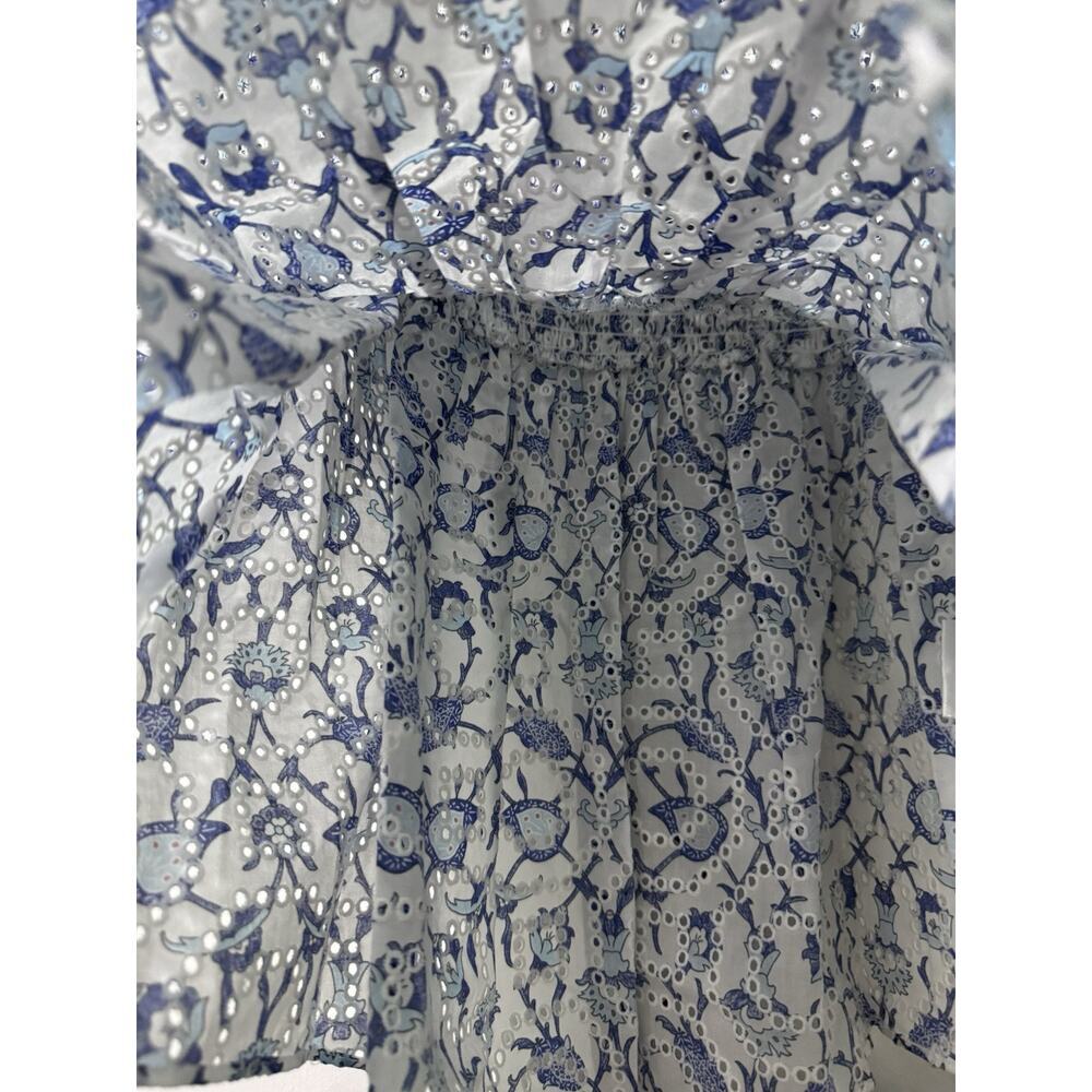 NWT Sachin Babi Blue Floral Eyelet “Millie Vine” Top & Shorts Set Size S - Picture 6 of 13